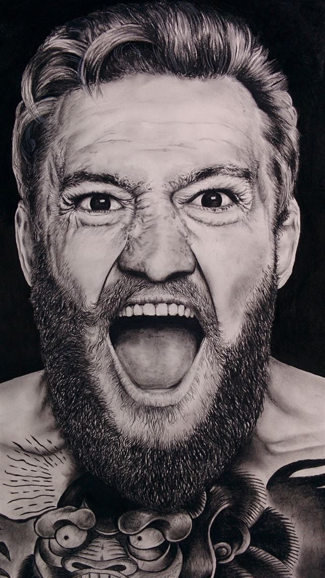 1080x1920 Conor McGregor Portrait Pencil and Graphite A2 htt... - ireland iPhone 8 Wallpaper