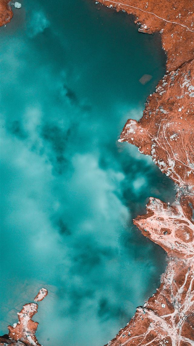 1080x1920 aerial view of seashore - red iPhone 8 Wallpaper