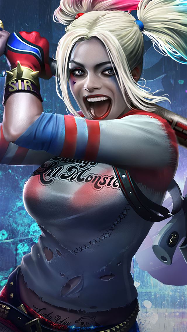1080x1920 harley quinn and deadshot injustice 2 mobile - harley quinn iPhone 8 Wallpaper