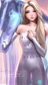 elsa frozen 2 4k wallpaper