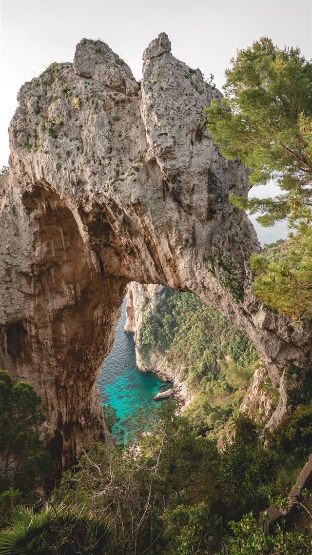 1080x1920 grey rock formation - water iPhone 8 Wallpaper