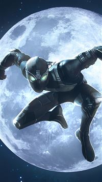 black spiderman marvel contest of champions wallpaper