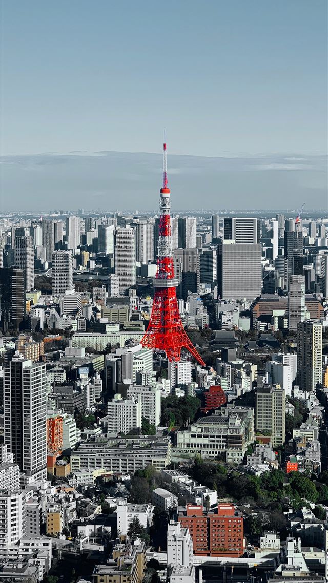 1080x1920 aerial view of city buildings during daytime - japan iPhone 8 Wallpaper