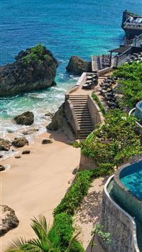 Indonesia Bali Pool Holiday Rocks wallpaper