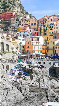 Italy Photo Print Colourful Cinque Terre Cinqueter... wallpaper