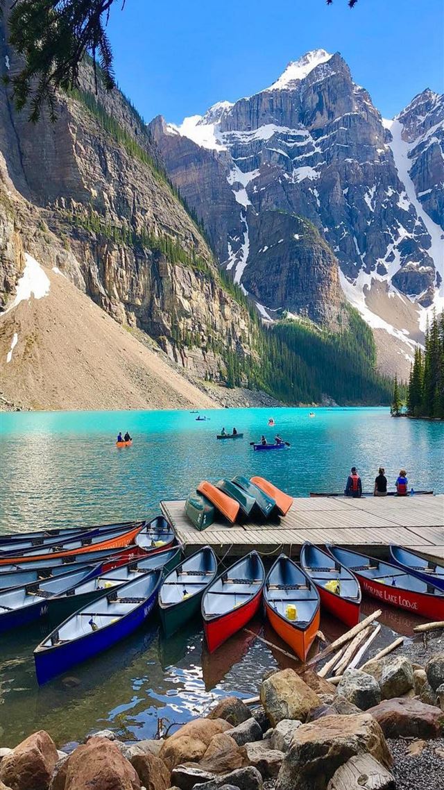 1080x1920 Moraine Lake - canada iPhone 8 Wallpaper