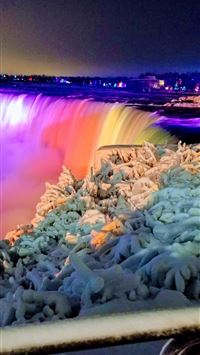 niagara falls at night stock camera lgg6 wallpaper