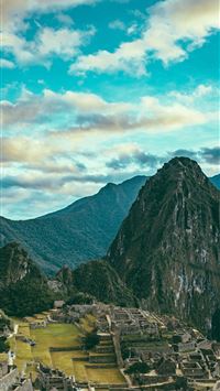 machu picchu cloud mountain and grass hd and backg... wallpaper