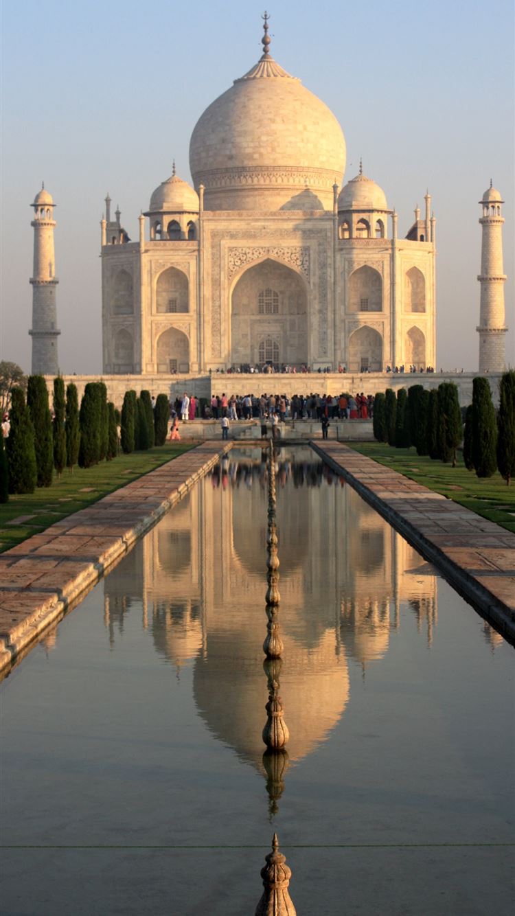 Agra Taj Mahal Red Fort iPhone 8 Wallpapers Free Download