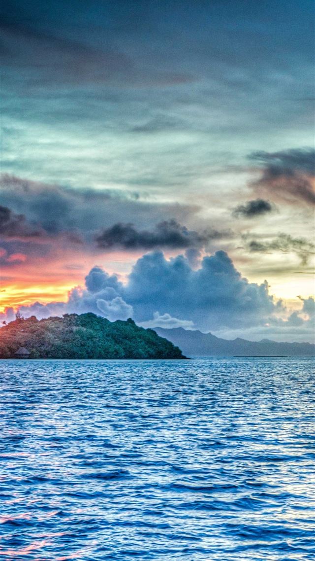 1080x1920 Bora Bora French Polynesia Sunset Ocean Pacific HD - 100 most beautiful places to visit iPhone 8 Wallpaper