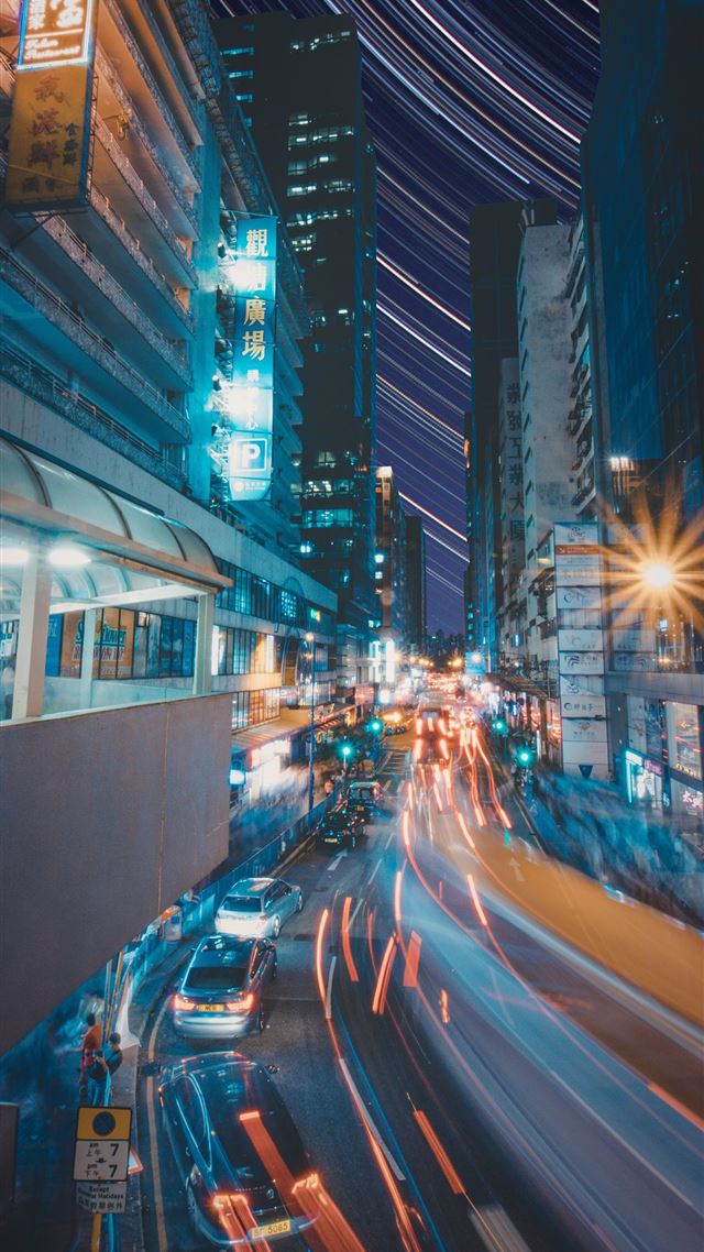 1080x1920 timelaps photography of road and building -  iPhone 8 Wallpaper