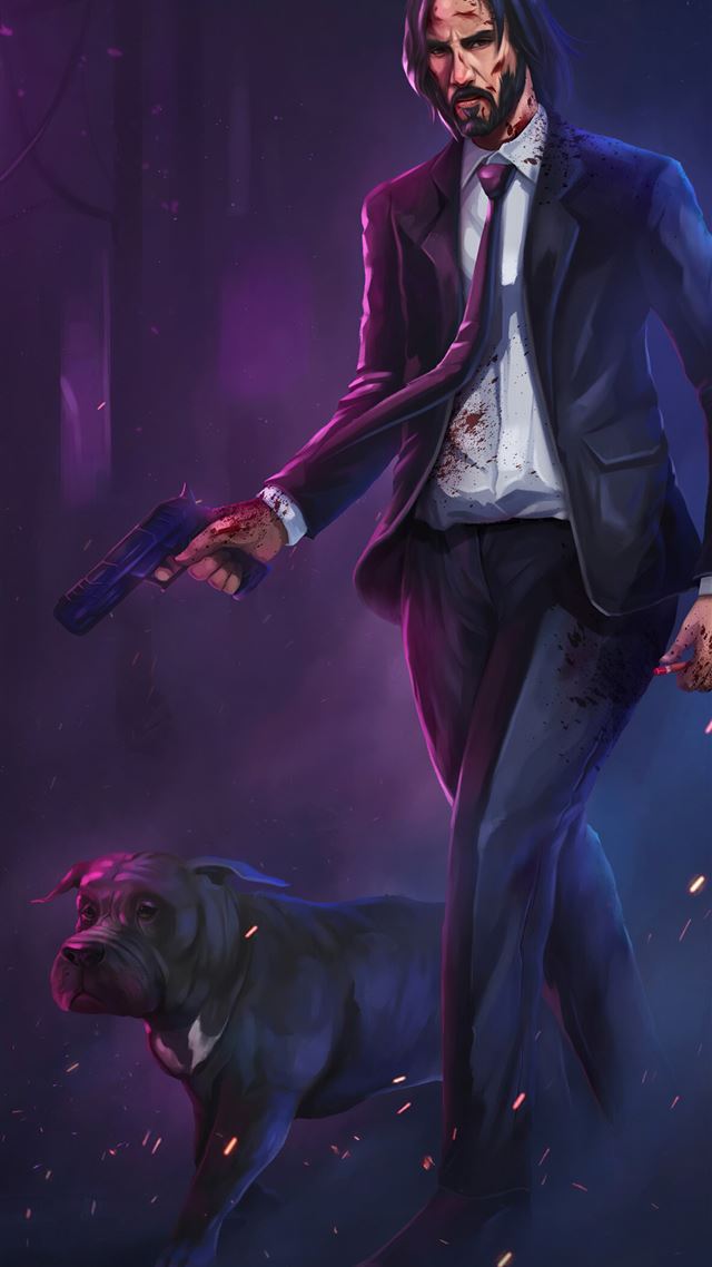 1080x1920 john wick 4k - artstation iPhone 8 Wallpaper