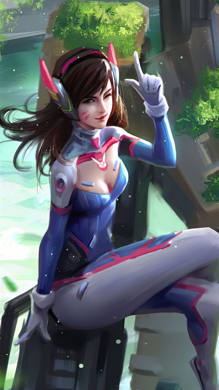 dva overwatch cute 4k iPhone 8 Wallpapers Free Download