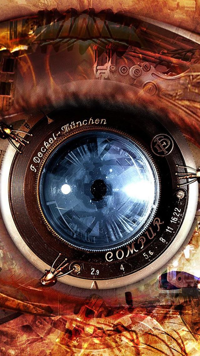 Mechanical Eye Steampunk iPhone se Wallpaper Download ...