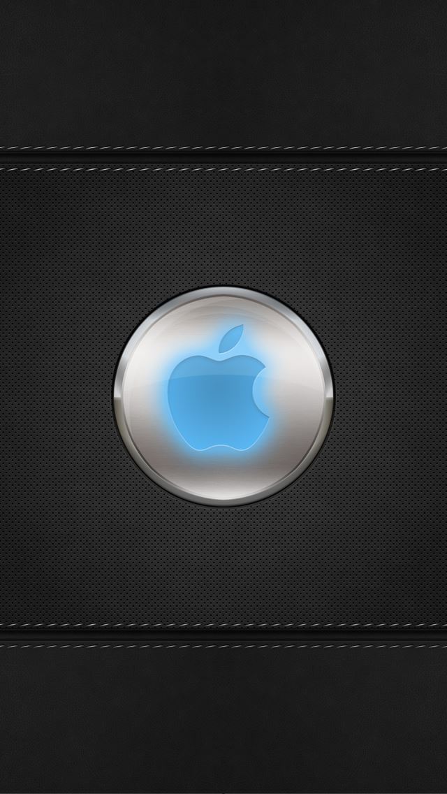 Blue Glow Apple Logo Iphone Se Wallpaper Download Iphone