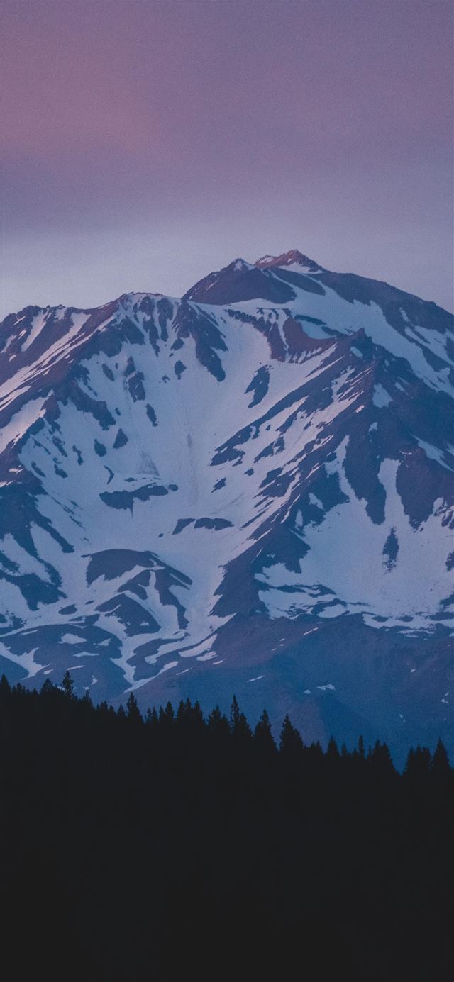 1080x1920 Sunset over the mountain   - snow iPhone SE Wallpaper