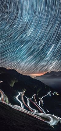 time lapse of road wallpaper