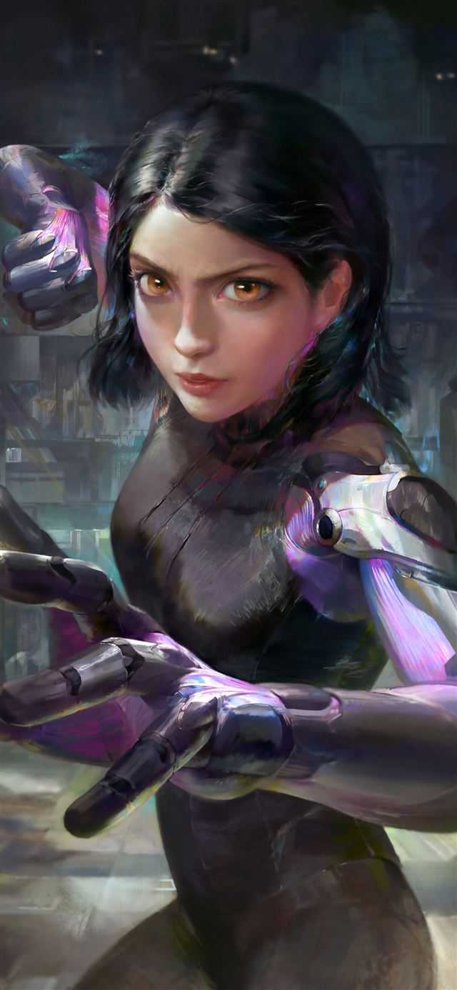 1080x1920 alita battle angel 4k art - artist iPhone SE Wallpaper