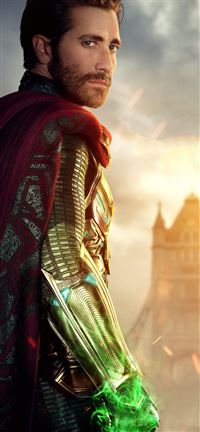 jake gyllenhaal as mysterio in spider man far from... wallpaper