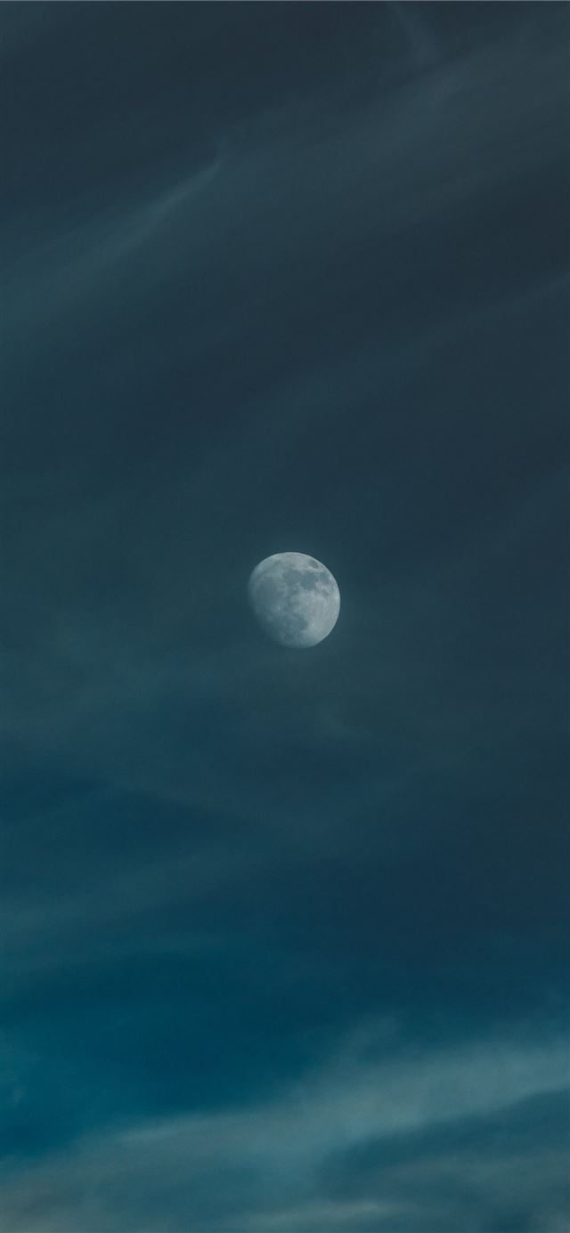 1080x1920 moon on gloomy sky - space iPhone SE Wallpaper