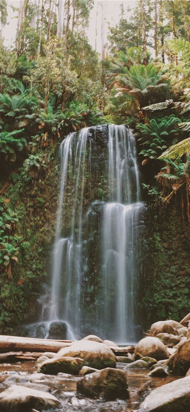 1080x1920 timelapse photo of waterfall facing rocks - water iPhone SE Wallpaper