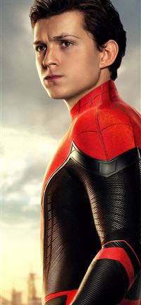 tom holland as peter parker spider man far from ho... wallpaper