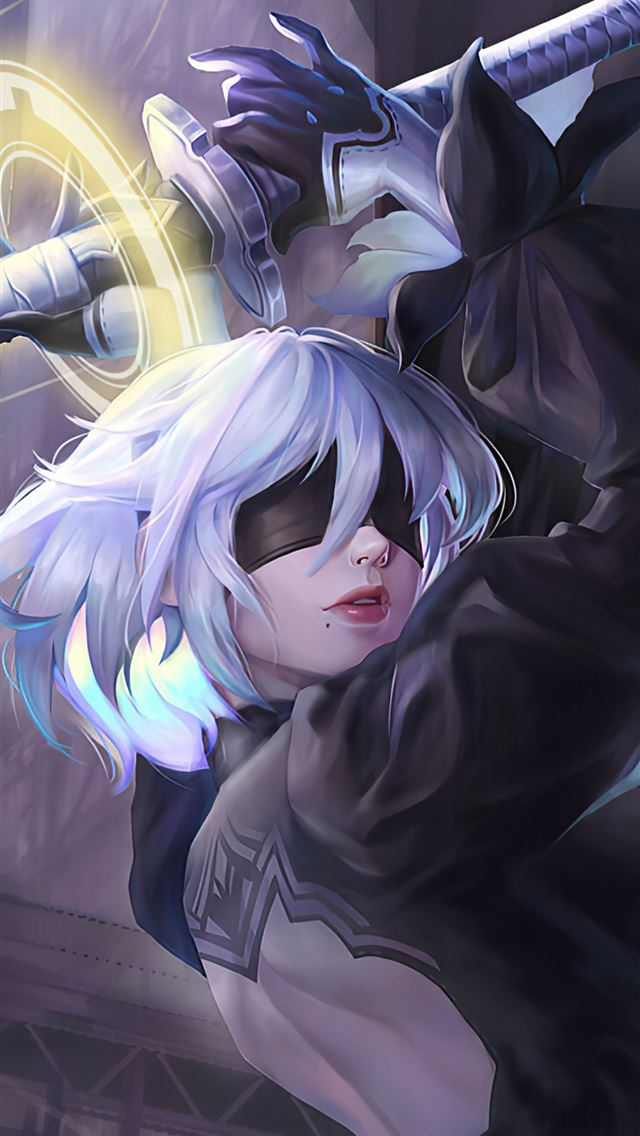 640x1136 nier automata warrior 4k - artist iPhone Wallpaper