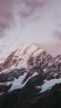 mountain covered by snow wallpaper