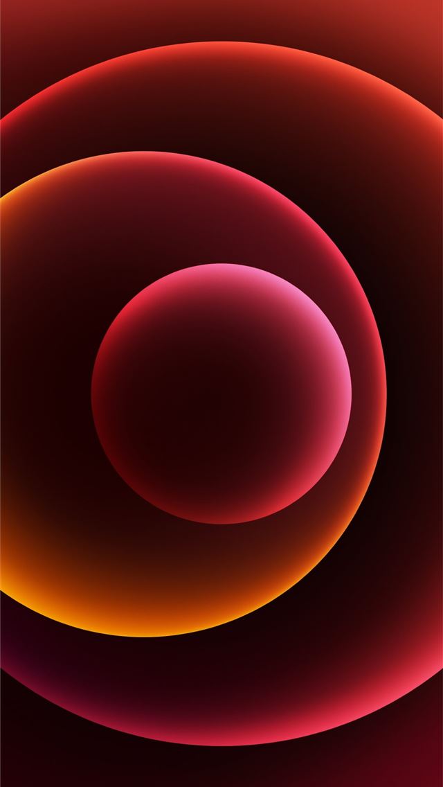 640x1136 Colorful iPhone 12 Stock wallpaper Orbs Red Dark - aesthetic iPhone Wallpaper