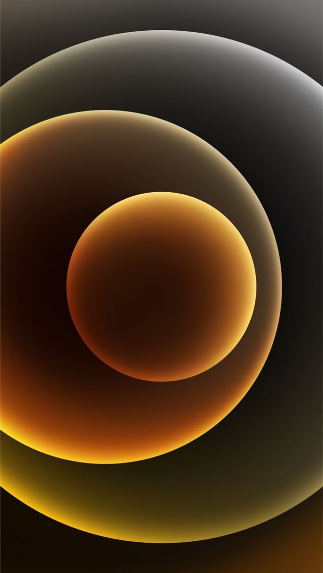 640x1136 Colorful iPhone 12 Stock wallpaper Orbs Yellow Dark - aesthetic iPhone Wallpaper
