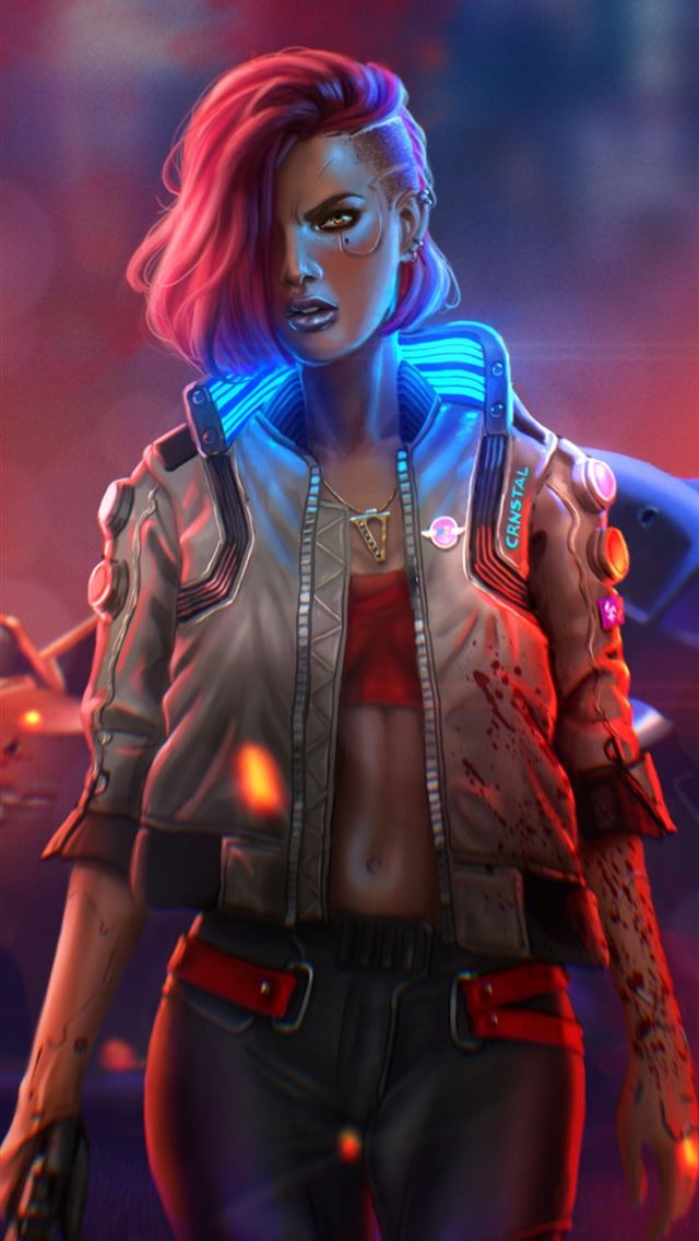 640x1136 cyberpunk 2077 4k new illustration - artstation iPhone Wallpaper