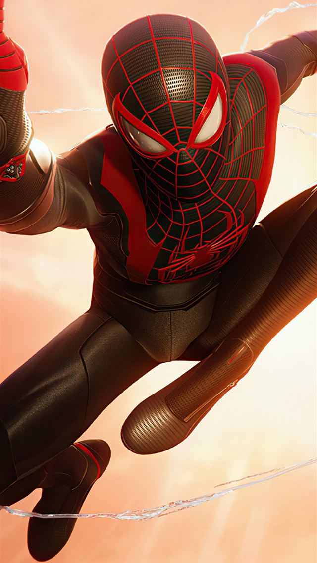 4k marvels spiderman miles morales iPhone wallpaper 