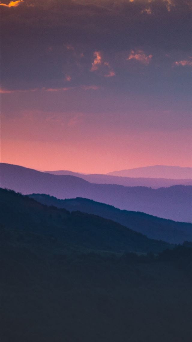 640x1136 morning shades of pink mountains 5k - mountains iPhone Wallpaper