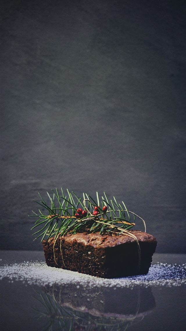green plants on baked bread iPhone wallpaper 