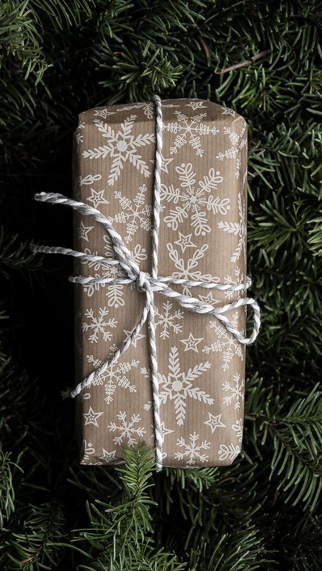 640x1136 brown and white gift box - winter iPhone Wallpaper