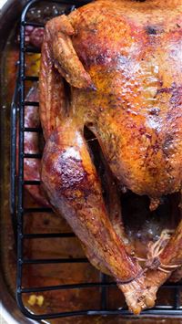 chicken roast on roasting pan wallpaper