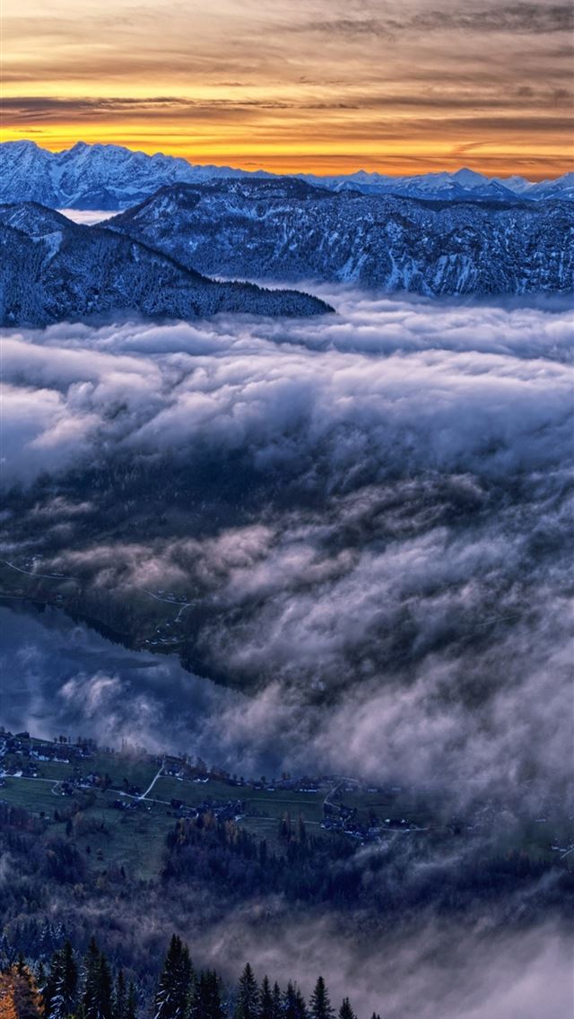 640x1136 austria cloud horizon landscape mountain nature pa... - mountains iPhone Wallpaper