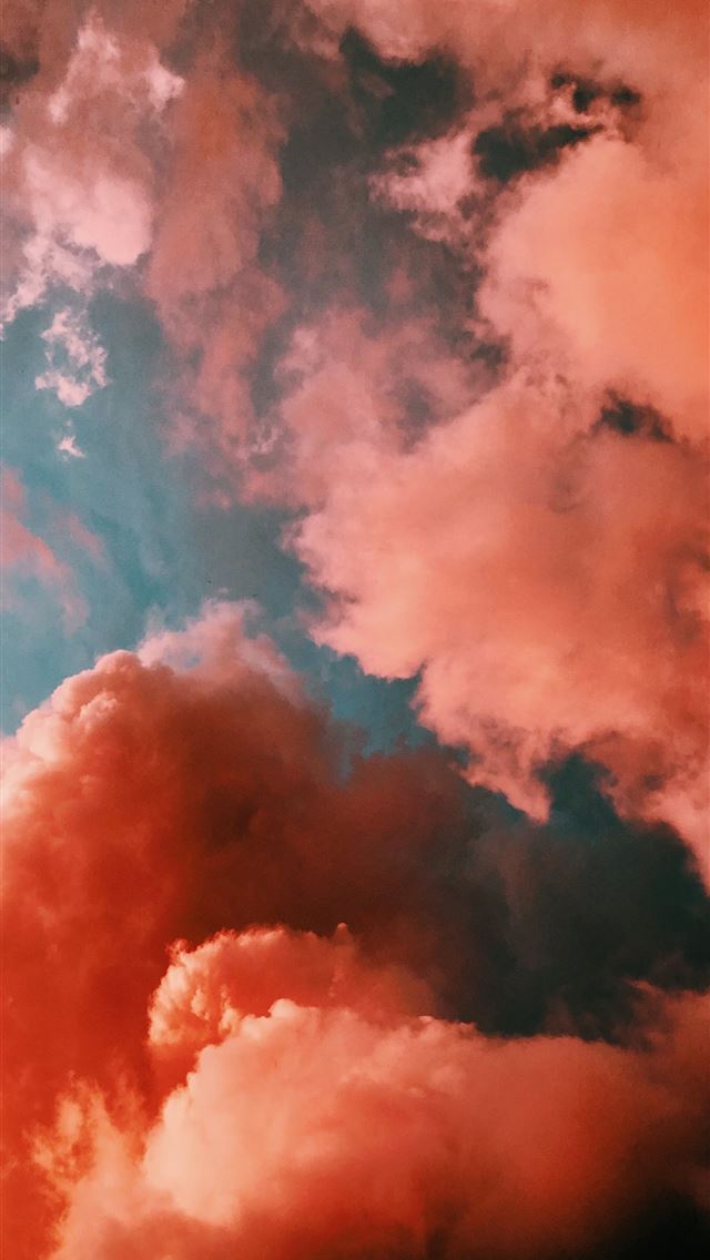 640x1136 orange smoke on blue background - orange iPhone Wallpaper