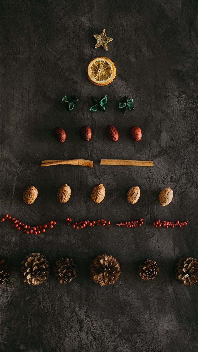 640x1136 assorted color ornaments on black surface - holiday iPhone Wallpaper