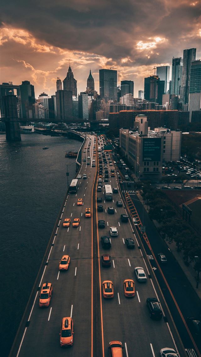 640x1136 vehicles traveling on road - new york city iPhone Wallpaper