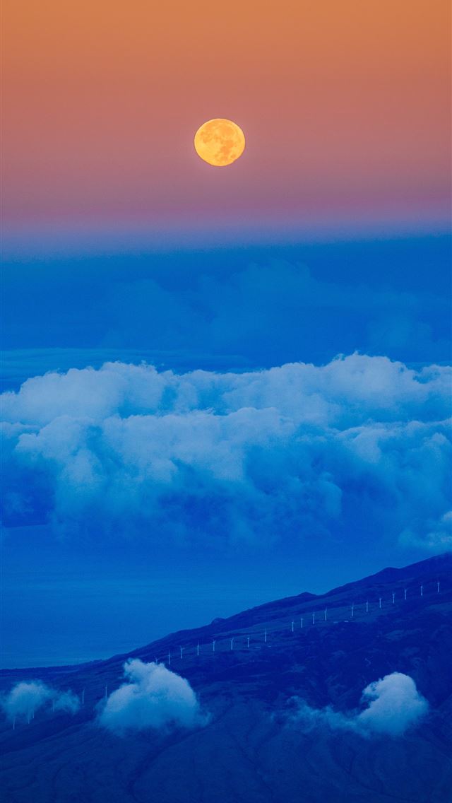 640x1136 full moon and white clouds - clouds iPhone Wallpaper
