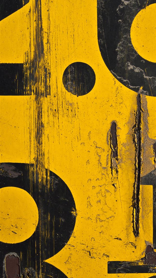 640x1136 Metric Alphabet - yellow iPhone Wallpaper