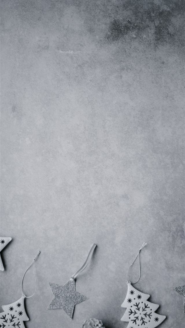 640x1136 grayscale photo of ornaments - holiday iPhone Wallpaper