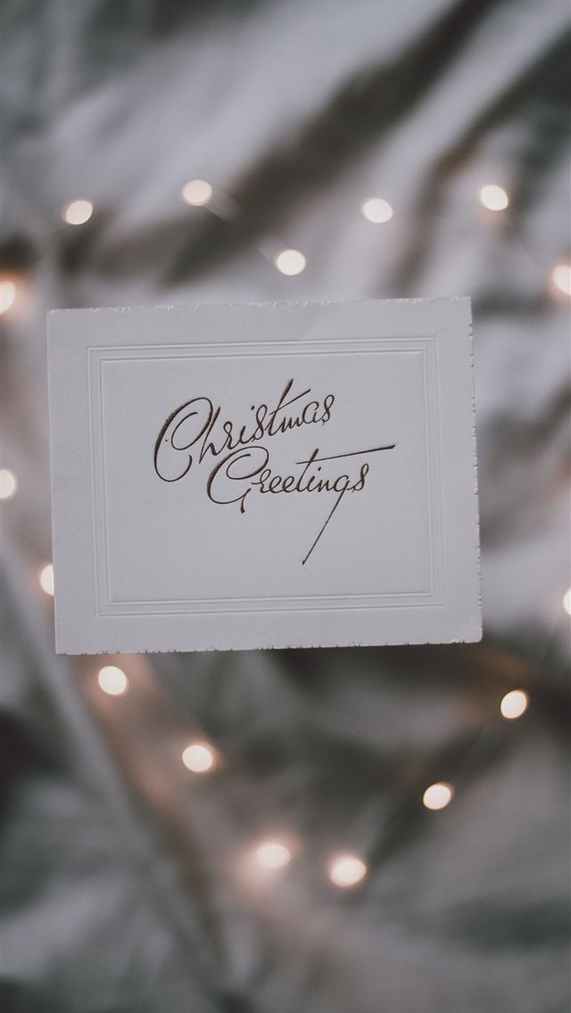 640x1136 Christmas greetings card - heart iPhone Wallpaper