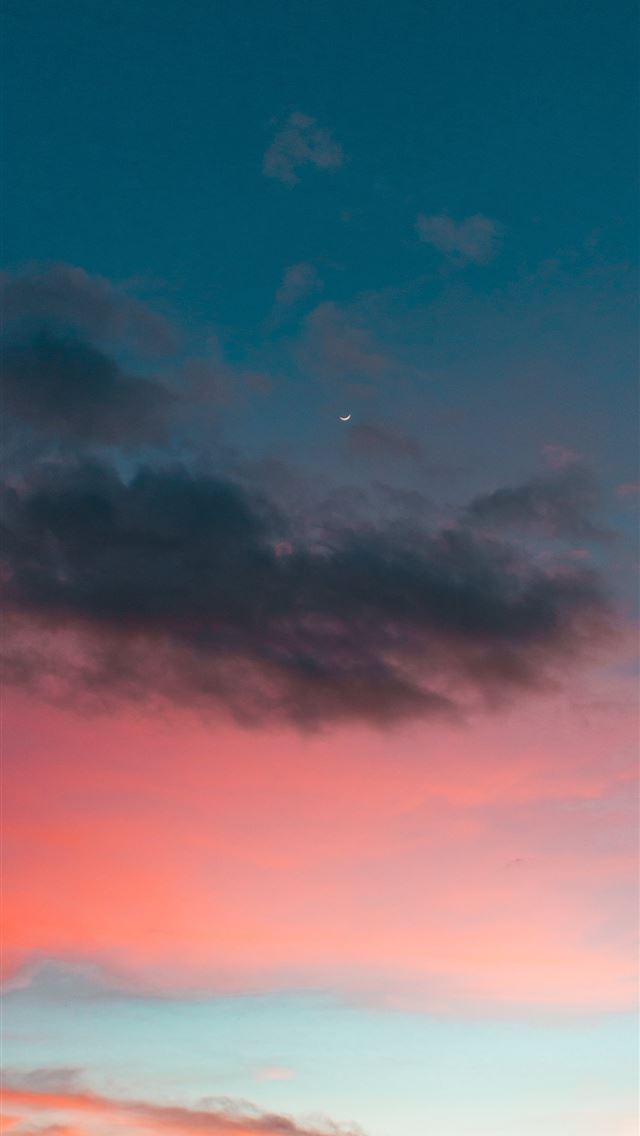 640x1136 moon near gray and blue sky - mexico iPhone Wallpaper
