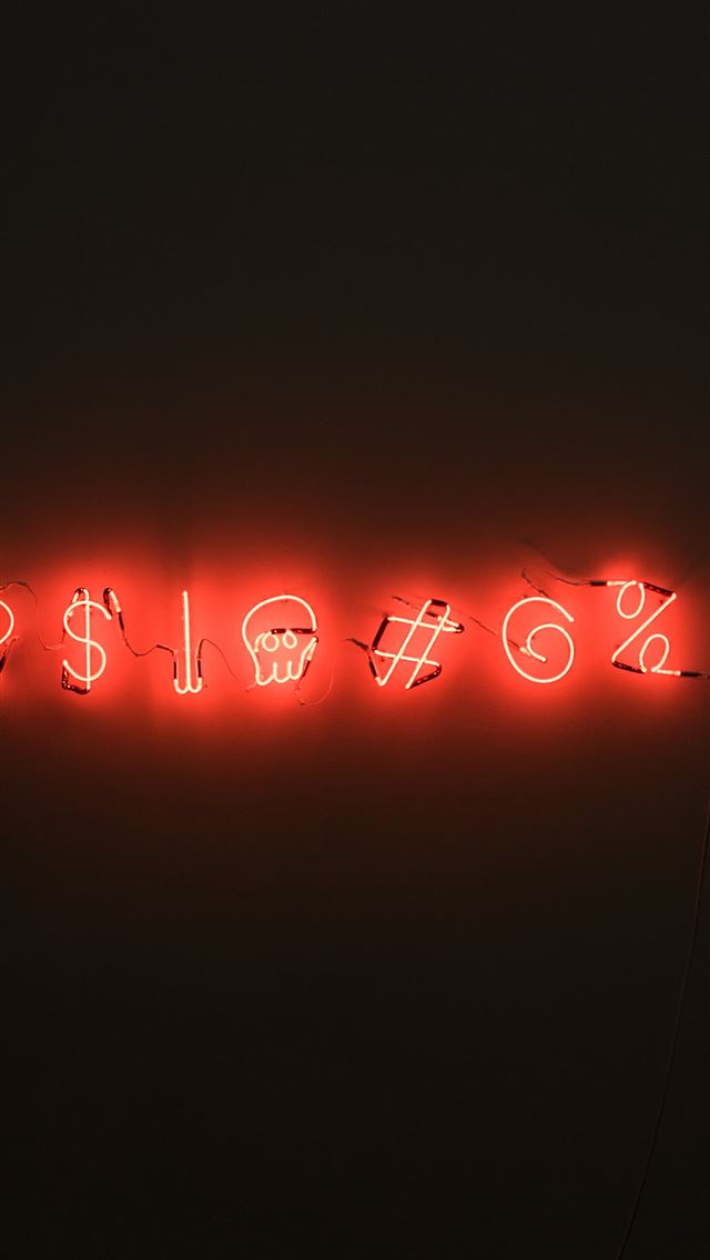 640x1136 red LED signage - lights iPhone Wallpaper
