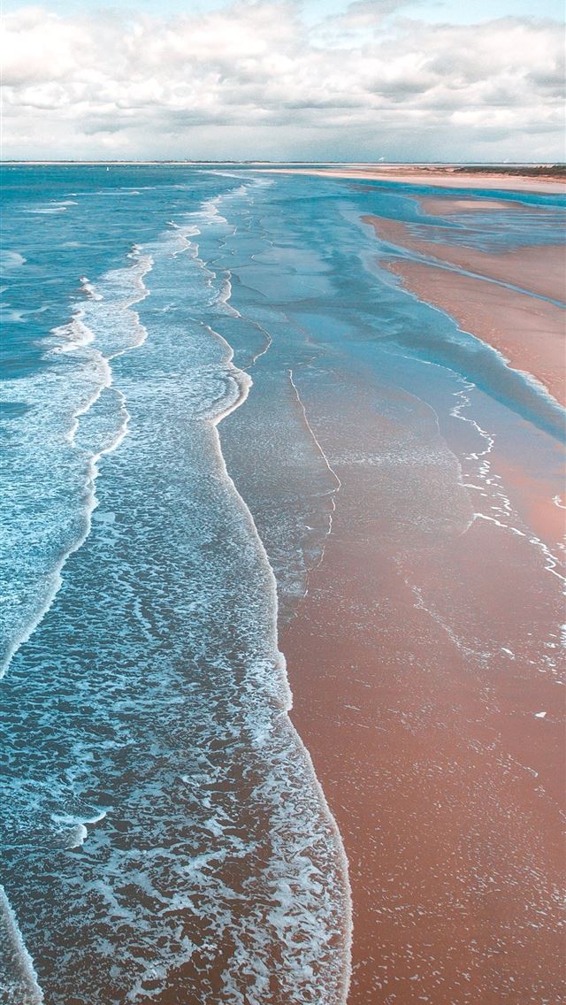 640x1136 landscape photo of seashore under cloudy sky durin... - beach iPhone Wallpaper