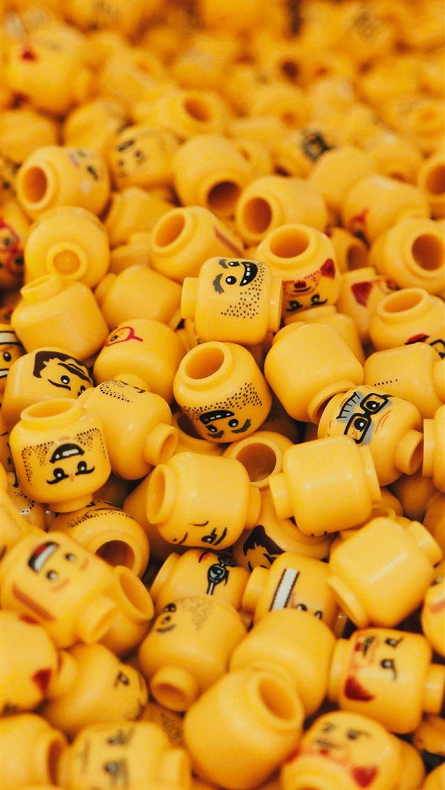 640x1136 minifigure head lot - yellow iPhone Wallpaper