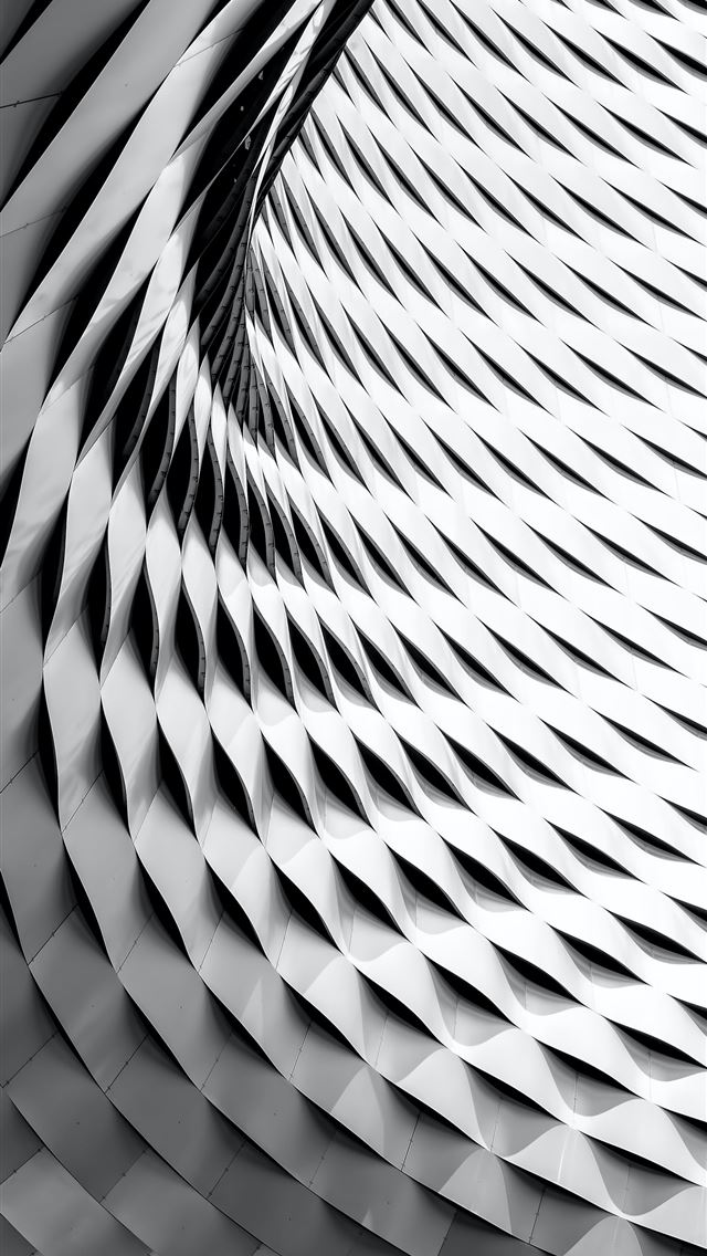 640x1136 A curved facade covered in white latticework - design iPhone Wallpaper