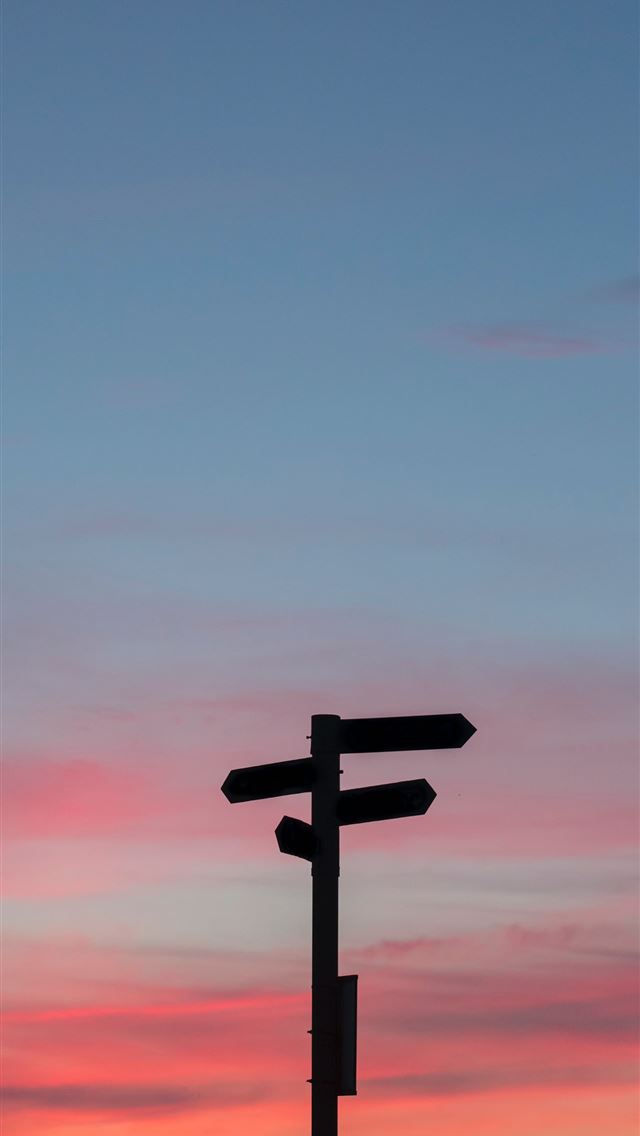 640x1136 silhouette of a road signage during golden hour - grey iPhone Wallpaper